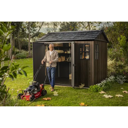 Keter Apex Casetta da Giardino in Resina Effetto Legno 287x230x246 cm