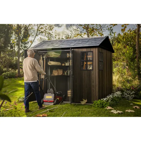Keter Apex Casetta da Giardino in Resina Effetto Legno 287x230x246 cm