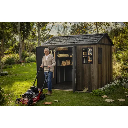 Keter Apex Casetta da Giardino in Resina Effetto Legno 287x230x246 cm