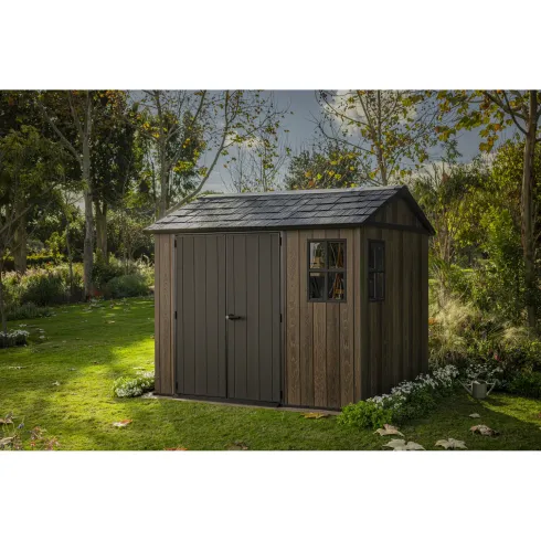 Keter Apex Casetta da Giardino in Resina Effetto Legno 287x230x246 cm