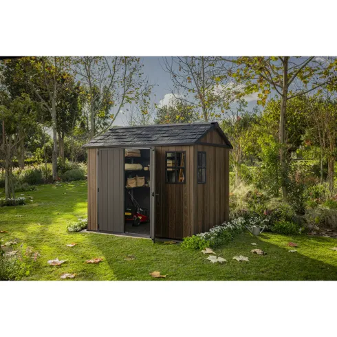 Keter Apex Casetta da Giardino in Resina Effetto Legno 287x230x246 cm