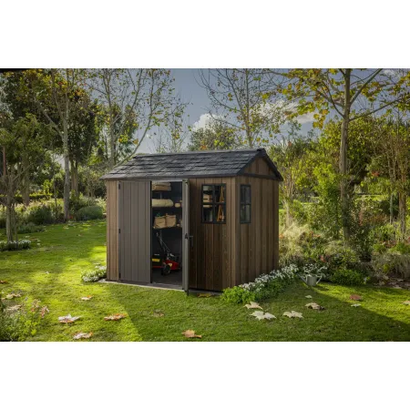 Keter Apex Casetta da Giardino in Resina Effetto Legno 287x230x246 cm