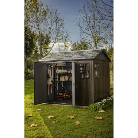 Keter Apex Casetta da Giardino in Resina Effetto Legno 287x230x246 cm