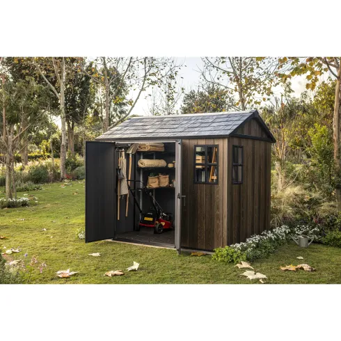 Keter Apex Casetta da Giardino in Resina Effetto Legno 287x230x246 cm