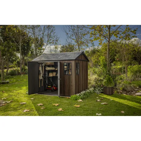 Keter Apex Casetta da Giardino in Resina Effetto Legno 287x230x246 cm