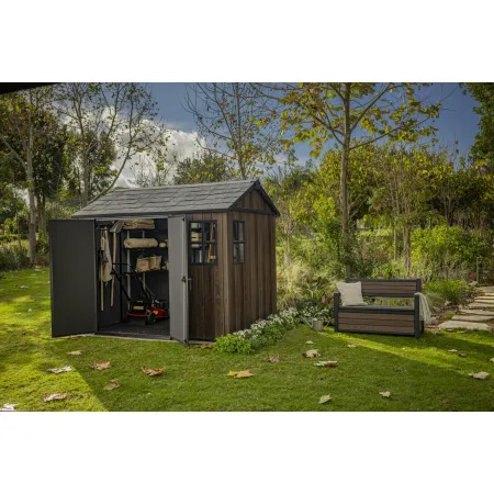 Keter Apex Casetta da Giardino in Resina Effetto Legno 287x230x246 cm