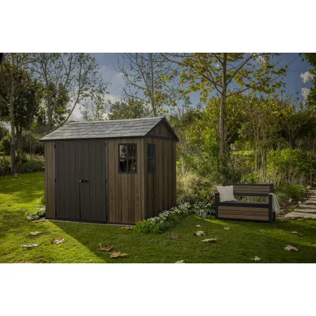 Keter Apex Casetta da Giardino in Resina Effetto Legno 287x230x246 cm