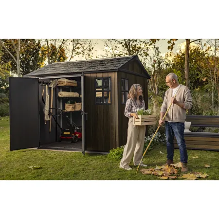 Keter Apex Casetta da Giardino in Resina Effetto Legno 287x230x246 cm