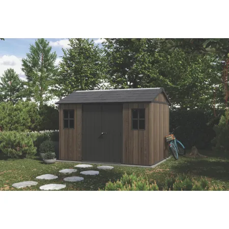 Keter Apex Casetta da Giardino Resina Effetto Legno 350x230x246 cm