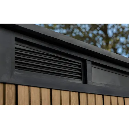 Keter Pent Casetta da Giardino 277x218 Resina Effetto Legno Finestre