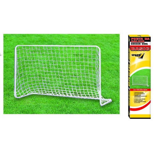Porta Calcio Struttura Metallo Rete Piccchetti 180x122x60 Soccer Goal Calcetto 