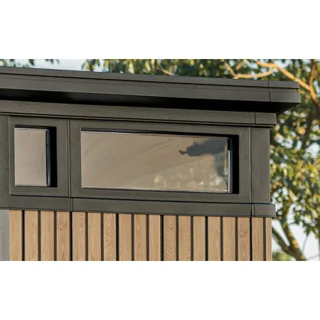 Keter Pent Casetta da Giardino 340x218 Resina Effetto Legno Doppia Porta