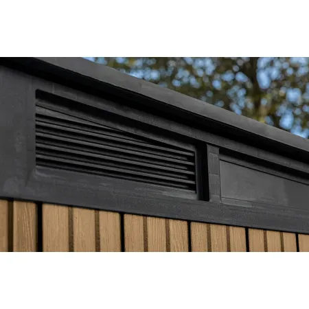 Keter Pent Casetta da Giardino 340x218 Resina Effetto Legno Doppia Porta