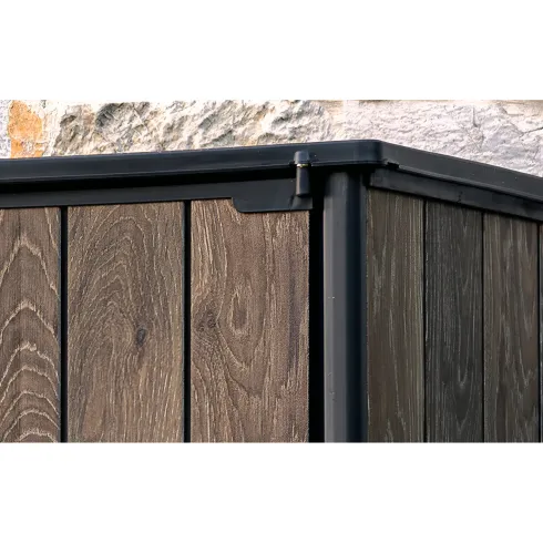 Armadio Porta Attrezzi Keter 1400L Resina Finitura Legno UV da Esterno