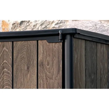 Armadio Porta Attrezzi Keter 1400L Resina Finitura Legno UV da Esterno