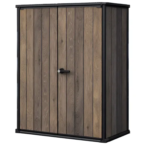 Armadio Porta Attrezzi Keter 1400L Resina Finitura Legno UV da Esterno