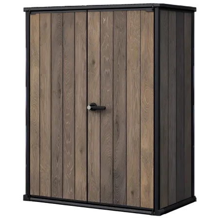 Armadio Porta Attrezzi Keter 1400L Resina Finitura Legno UV da Esterno