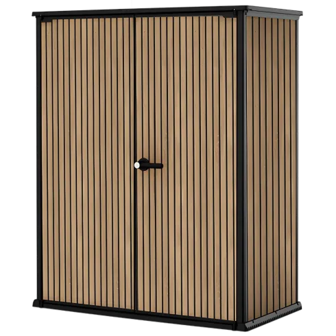 Armadio Porta Attrezzi Keter 1400L Doghe Effetto Legno da Esterno
