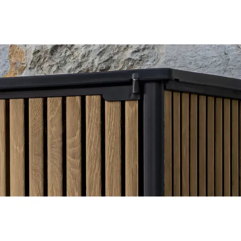 Armadio Porta Attrezzi Keter 1400L Doghe Effetto Legno da Esterno