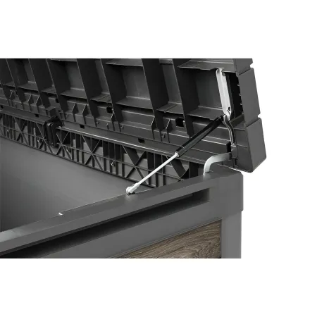 Baule Contenitore Keter 380L in Resina Effetto Legno Noce da Esterno