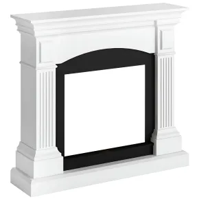 Cornice per Camino Elettrico Tagu Magna Bianco in Legno MDF Caminetto 2