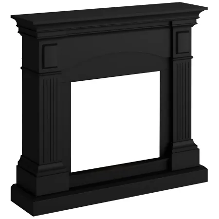 Cornice per Camino Elettrico Caminetto Tagu Magna in Legno MDF Nero