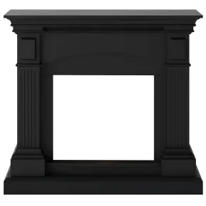 Cornice per Camino Elettrico Caminetto Tagu Magna in Legno MDF Nero