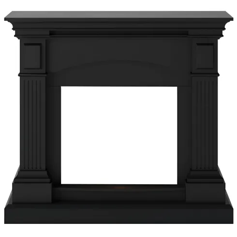 Cornice per Camino Elettrico Caminetto Tagu Magna in Legno MDF Nero