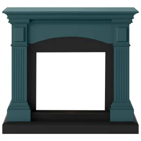 Cornice per Camino Elettrico Tagu Magna in Legno MDF Turchese Caminetto