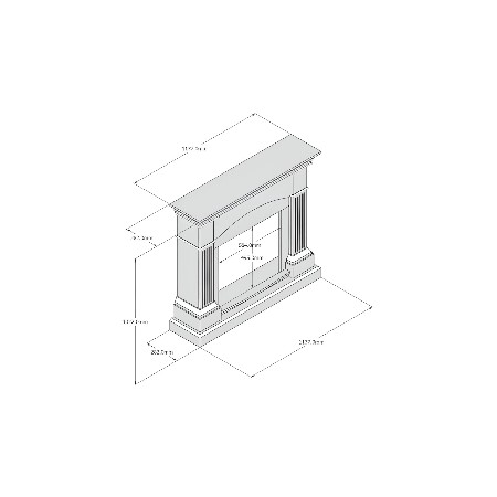 Cornice per Camino Elettrico Tagu Magna in Legno MDF Turchese Caminetto