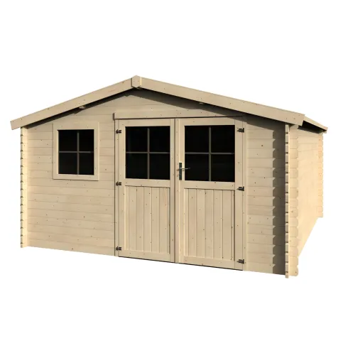 Casetta in Legno da Giardino 4x3 per Attrezzi Doppia Porta Block-House