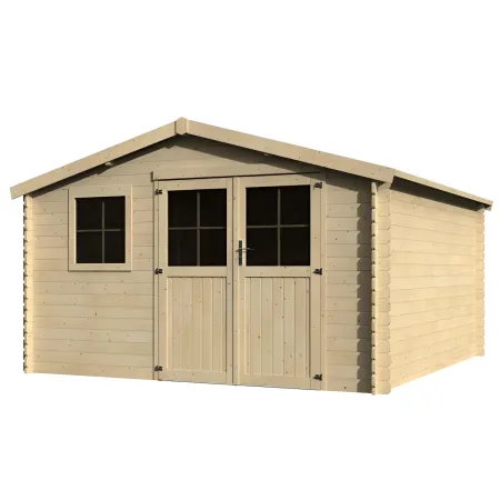 Casetta in Legno da Giardino 4x4 per Attrezzi Doppia Porta Block-House