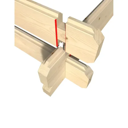 Casetta in Legno da Giardino 4x3 Doppia Porta Block-House 34mm
