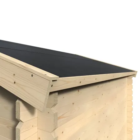 Casetta in Legno 34 mm da Giardino 4x4 Doppia Porta Vetri Block-House