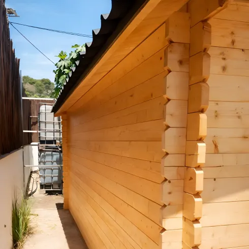 Casetta in Legno da Giardino 34mm 5x5 per Attrezzi Doppia Porta Finestre
