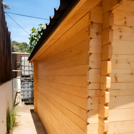 Casetta in Legno da Giardino 34mm 5x5 per Attrezzi Doppia Porta Finestre