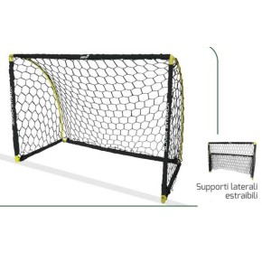 Porta Calcio Black Striker Pieghevole 180x91x120 Rete Piccchetti Goal Calcetto 2