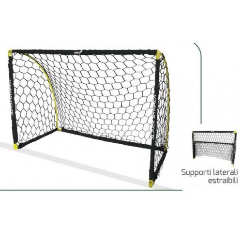 Porta Calcio Black Striker Pieghevole 180x91x120 Rete Piccchetti Goal Calcetto