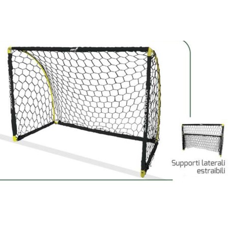 Porta Calcio Black Striker Pieghevole 180x91x120 Rete Piccchetti Goal Calcetto