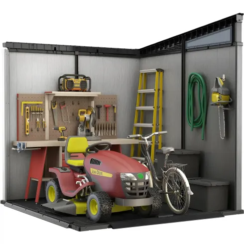 Casetta Keter Artisan 214x218 Addossata con Pavimento Interno