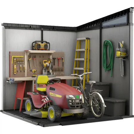 Casetta Keter Artisan 214x218 Addossata con Pavimento Interno