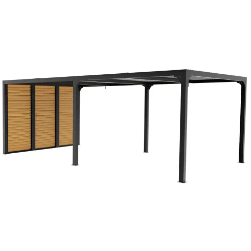 Pergola bioclimatica in alluminio 3.6x6 antracite con veneziane