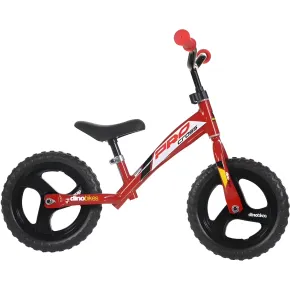 Bicicletta Senza Pedali 12" per Bambini in Acciaio Rosso Balance Bike