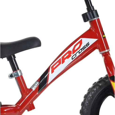 Bicicletta Senza Pedali 12" per Bambini in Acciaio Rosso Balance Bike