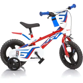 Bicicletta Rotelle per Bambini 12" Freno Anteriore Gomma EVA Blu Rosso