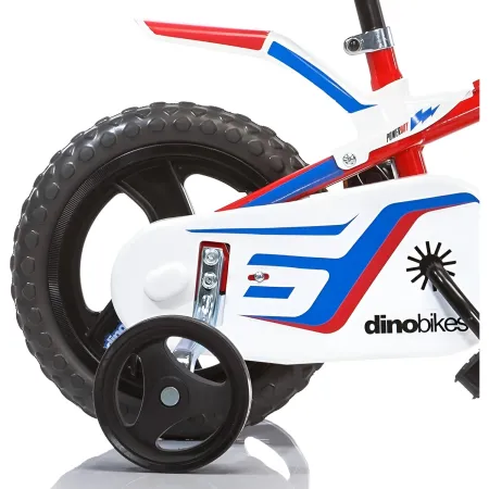 Bicicletta Rotelle per Bambini 12" Freno Anteriore Gomma EVA Blu Rosso