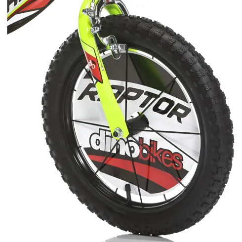 Bicicletta per Bambini 14" Freni Doppi Rotelle in Acciaio Giallo Rosso