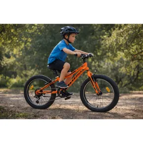 Bicicletta per Bambini 20" Arancione Cambio Shimano 6v Telaio Acciaio 2