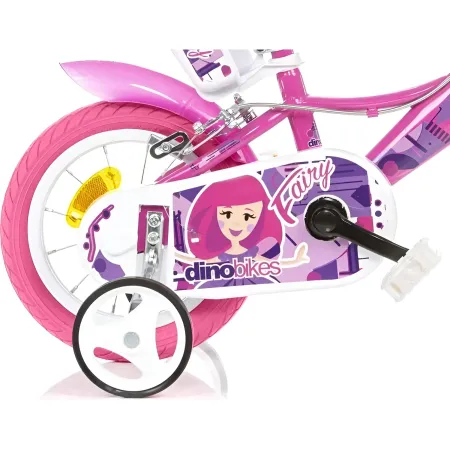 Bicicletta Rotelle per Bambine 12" Fairy Rosa Telaio Acciaio 2 Freni