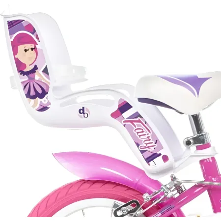 Bicicletta Rotelle per Bambine 12" Fairy Rosa Telaio Acciaio 2 Freni